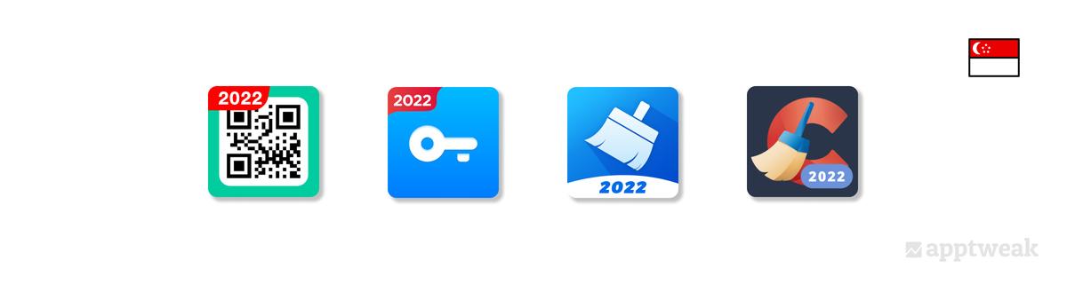 Examples of icons that display the current year
