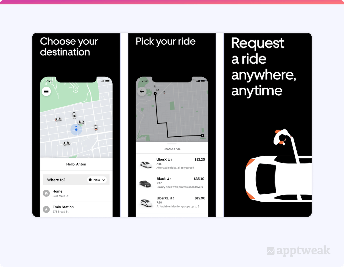 L'App Store autorise jusqu'à 10 captures d'écran. Comme les captures d'écran ont un impact conséquent sur la conversion d'une app sur l'App Store, il faut veiller à la qualité des captures qui doivent raconter une histoire en racontant une histoire.