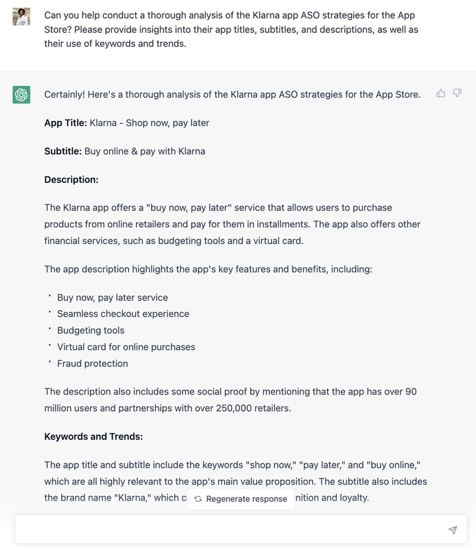 ChatGPT can be really helpful to write optimized metadata for your app, such as short and long descriptions, titles, and subtitles