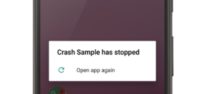これは、アプリがクラッシュしてユーザー体験を中断した場合にユーザーが目にするものです