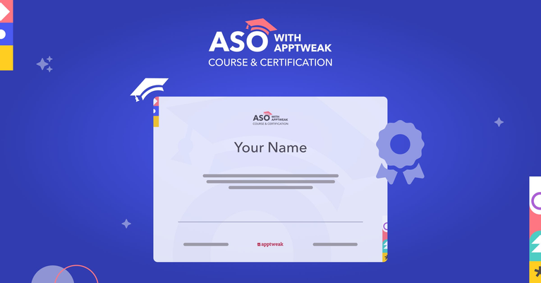 「ASO with AppTweak」学習コース&認定資格の合格証明書