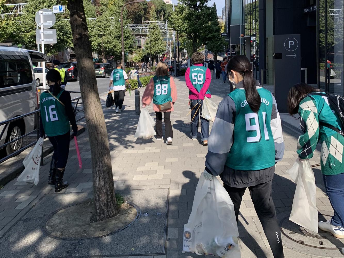 Volunteer activity in Tokyo with greenbird