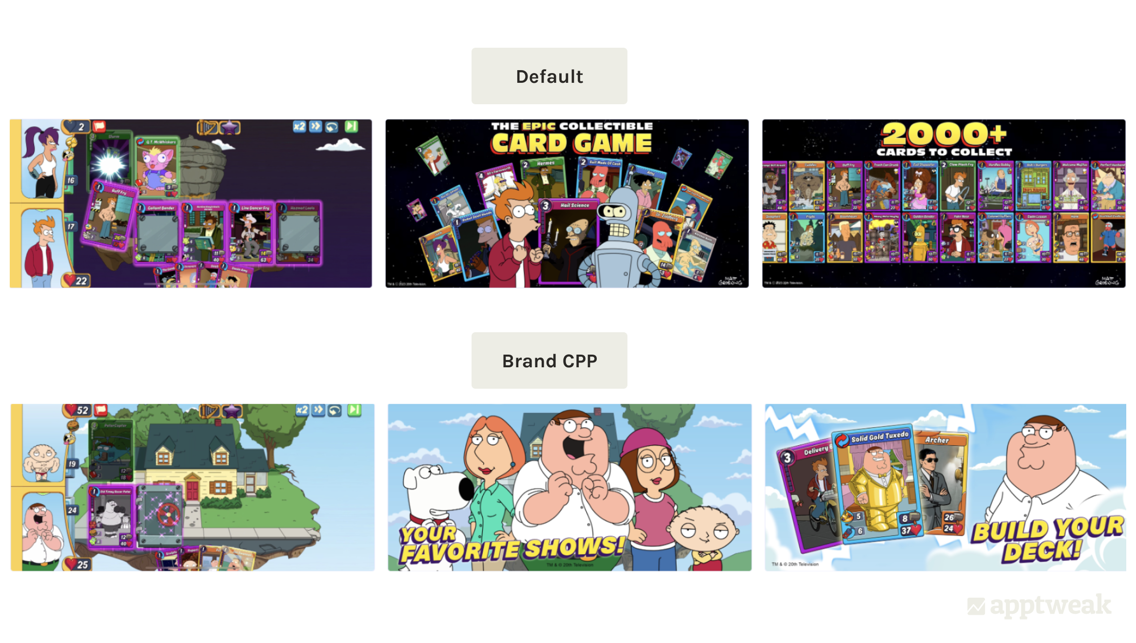 Animation Throwdown’s custom product page contains Family Guy related brand keywords like “family guy” “stewie,” “peter griffin,” etc