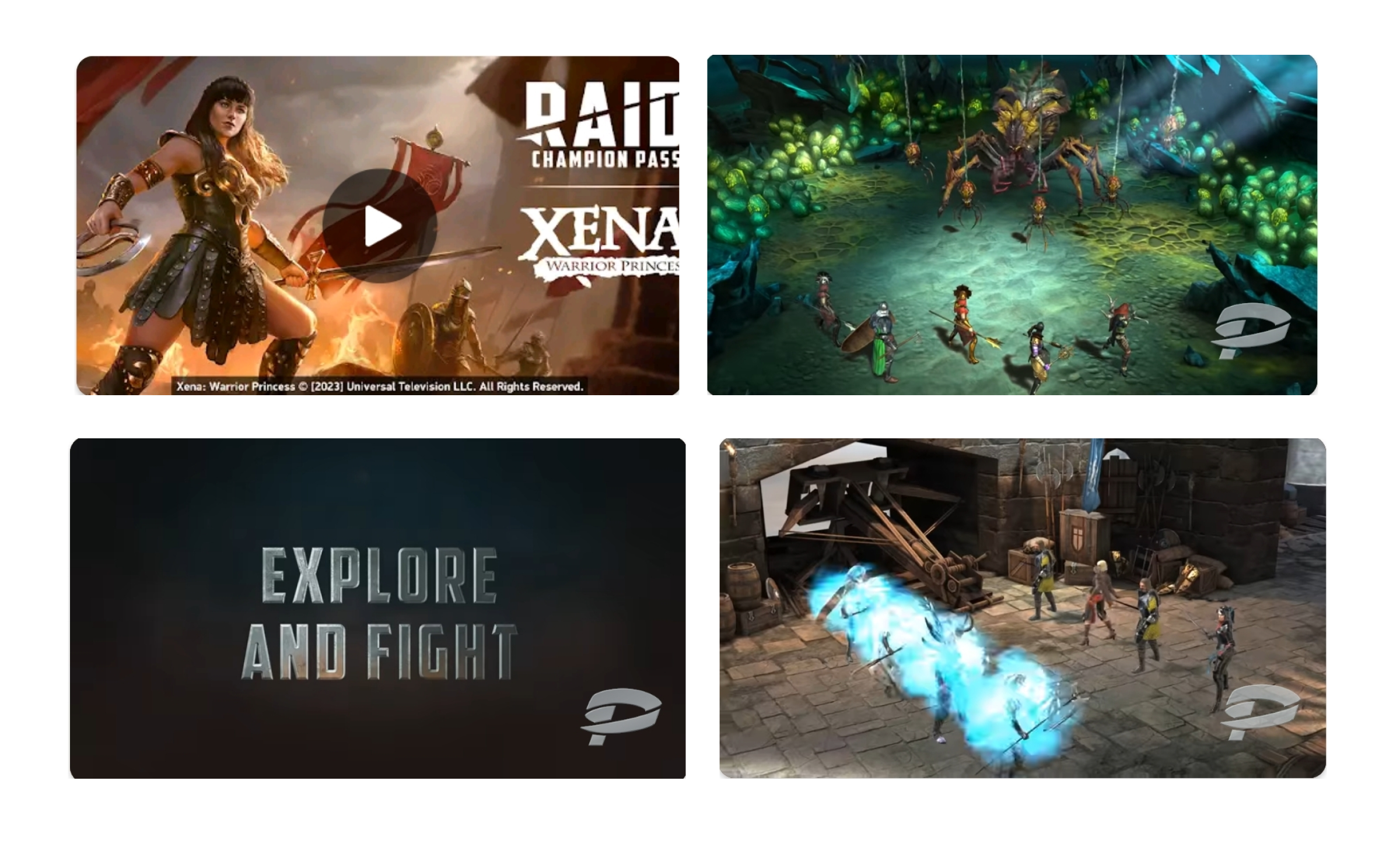 游戏《Raid Shadow Legends》的特色图片展示了新角色 Xena，背景充满动感，吸引眼球。视频通过令人兴奋的游戏玩法吸引观众，鼓励探索和战斗，每一帧都完美地展现了游戏的刺激感。