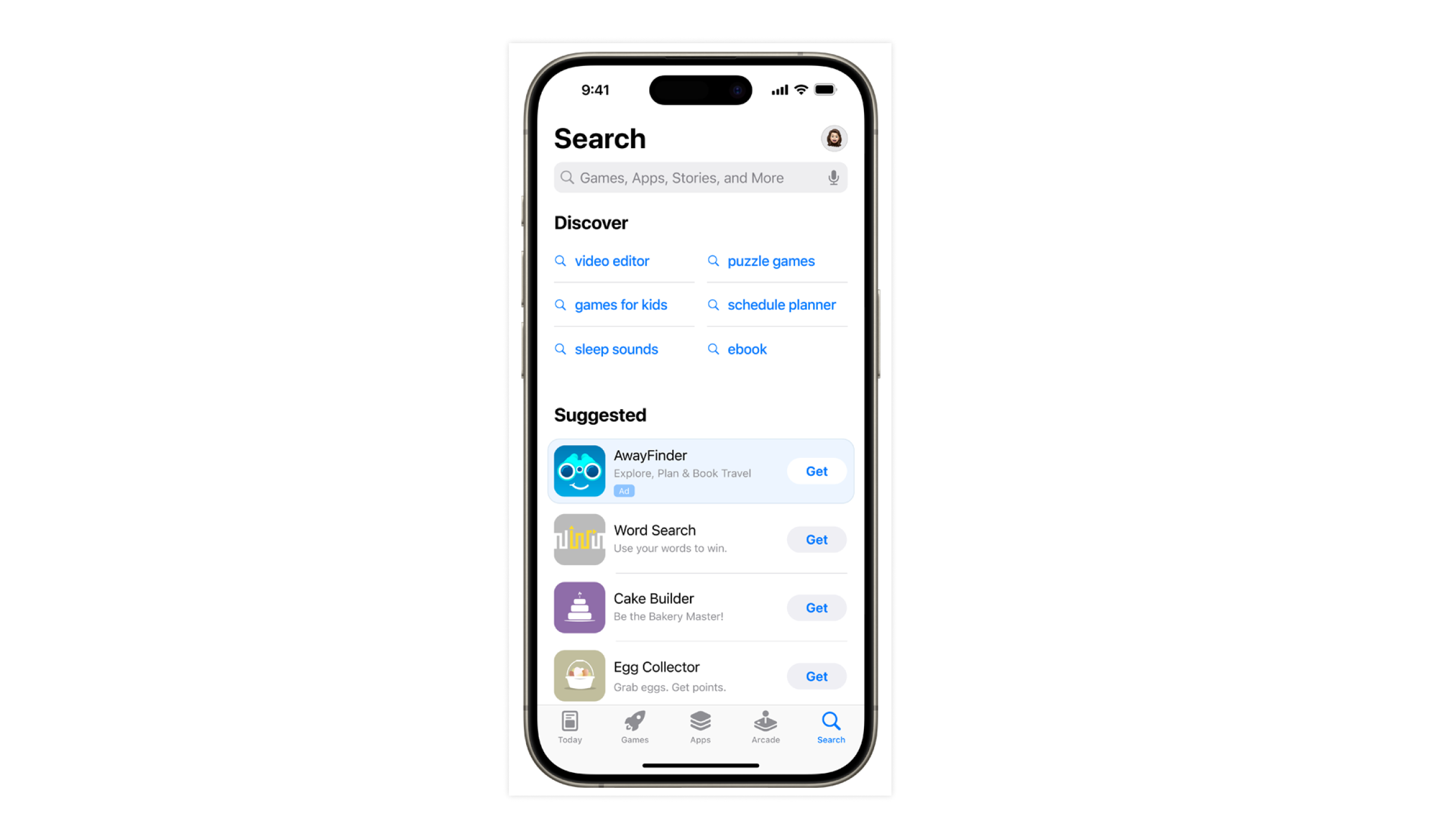 Search tab ads helps you capture the attention of users just before they search on the App Store