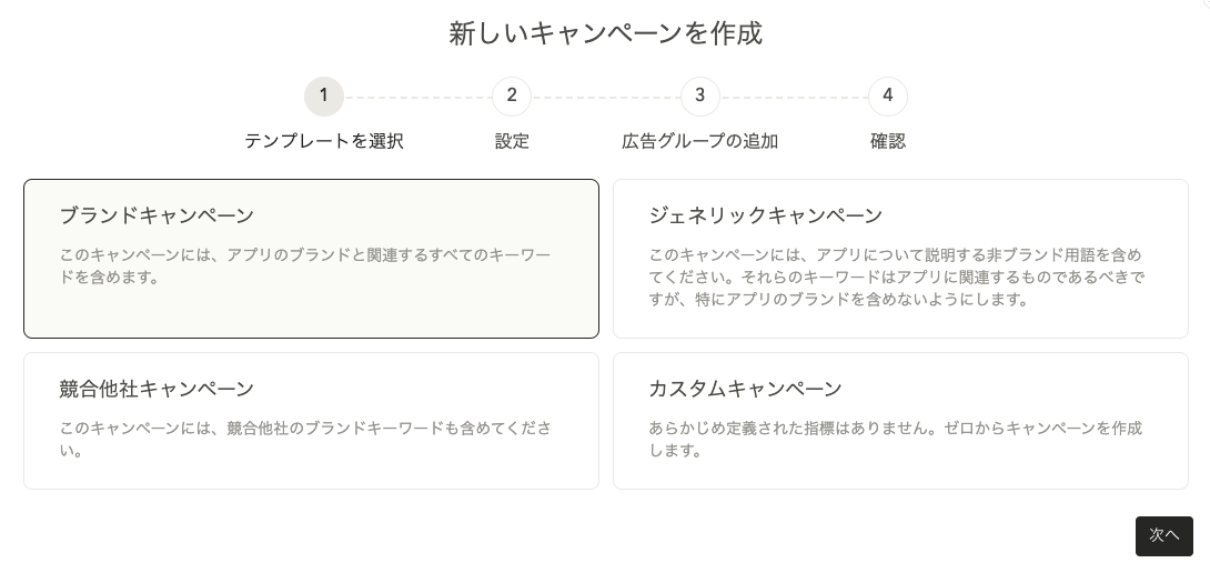 最適なキャンペーンの作成に活用できる4つのテンプレート