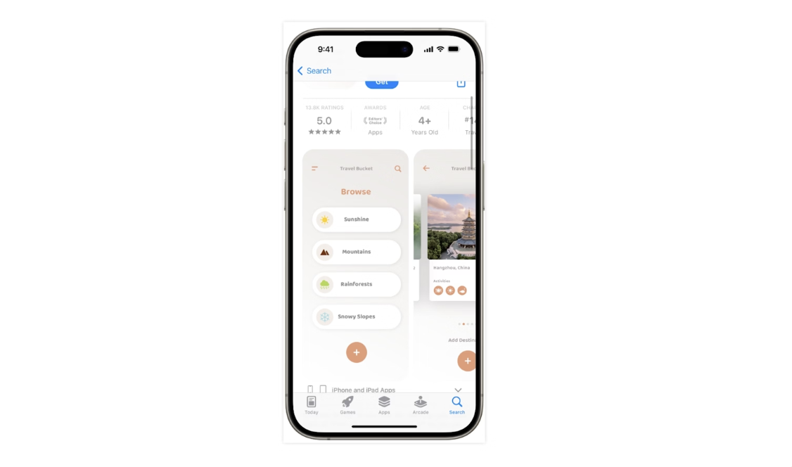 （产品页面广告允许您在用户浏览 App Store 各个页面时向潜在用户展示您的应用。来源：Apple Search Ads）