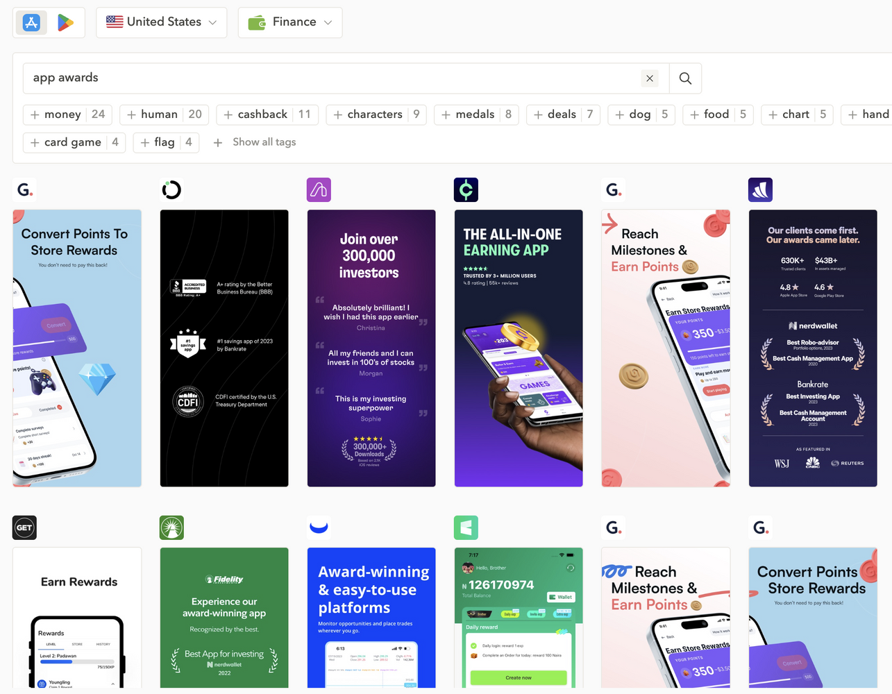 Understand how social proof like awards and credibility badges are displayed differently across categories