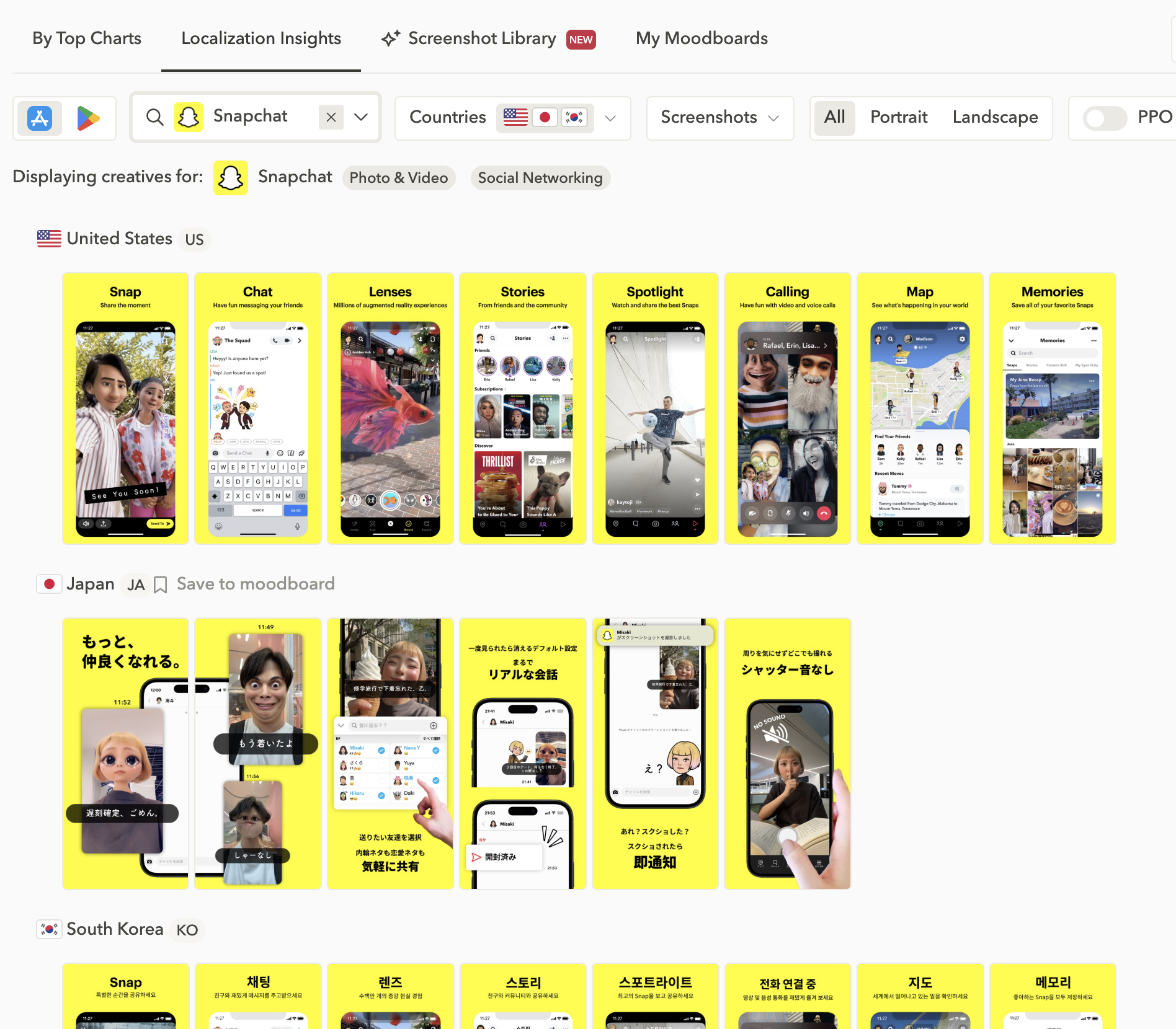 Localization requires more than just translation—it demands visual adaptation. With Localization Insights, deep dive into how competitors adjust app store screenshots for different regions