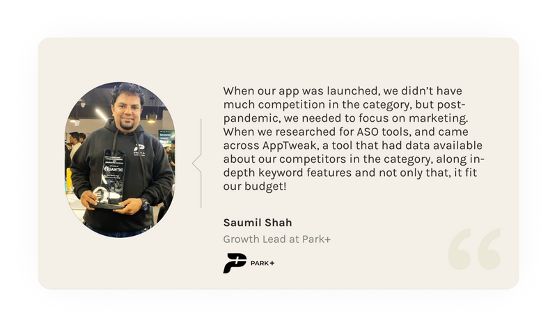 testimony from park+ growth lead saumil shah