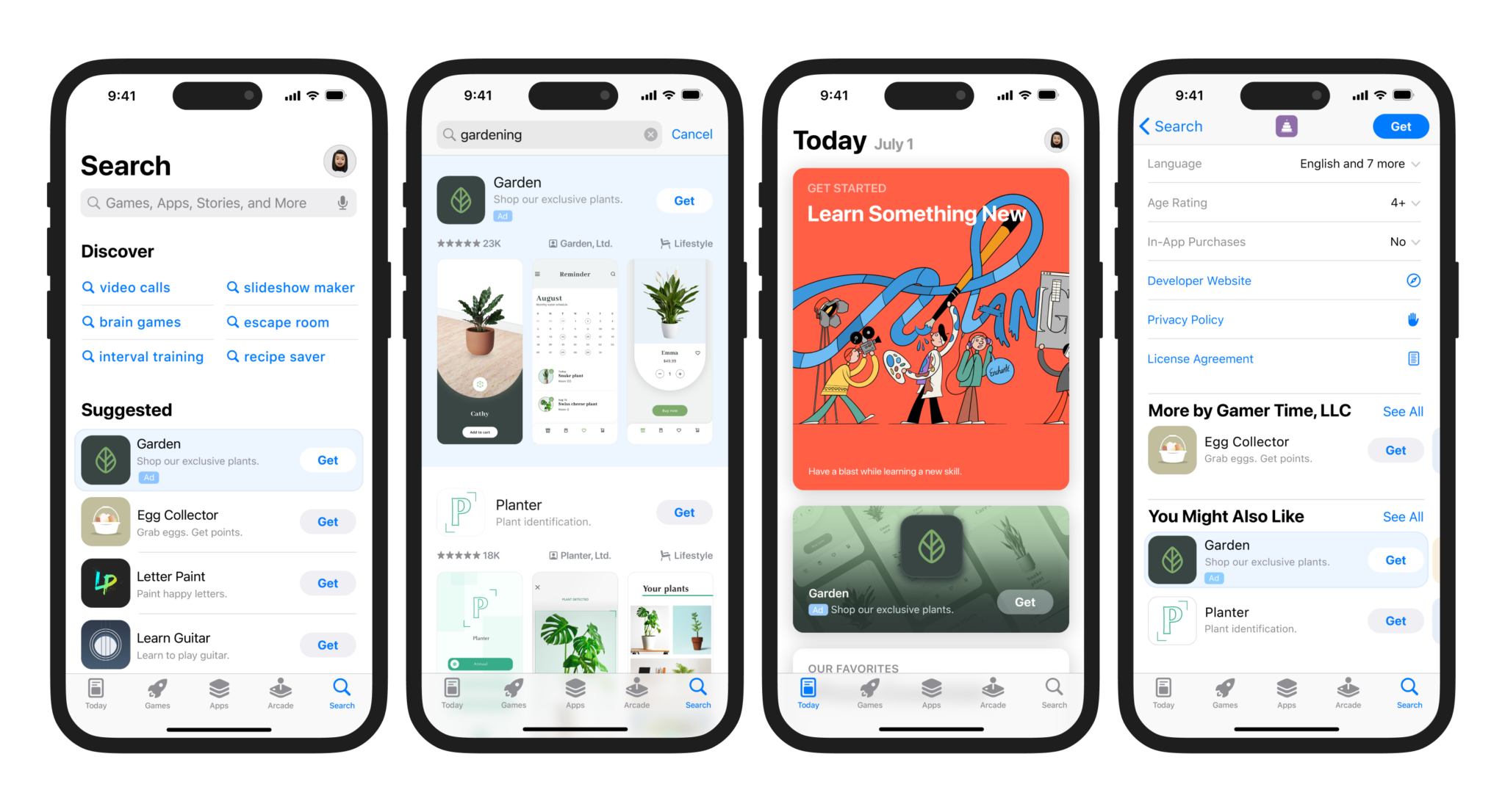 A digital image showing examples of the four Apple Ads ad placements. Source: Apple