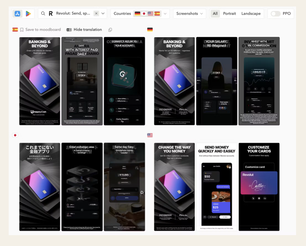 App Store ranking factors: Translate and localize your screenshots