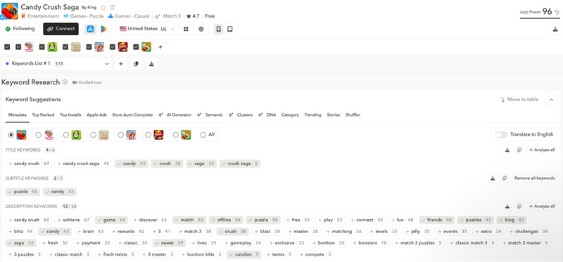 AppTweak's Atlas AI keyword pickers - App Store Optimization