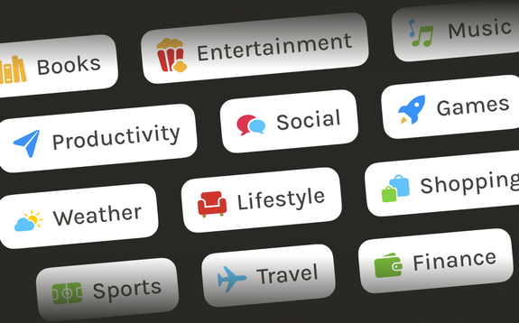 App market size by app category in 2025