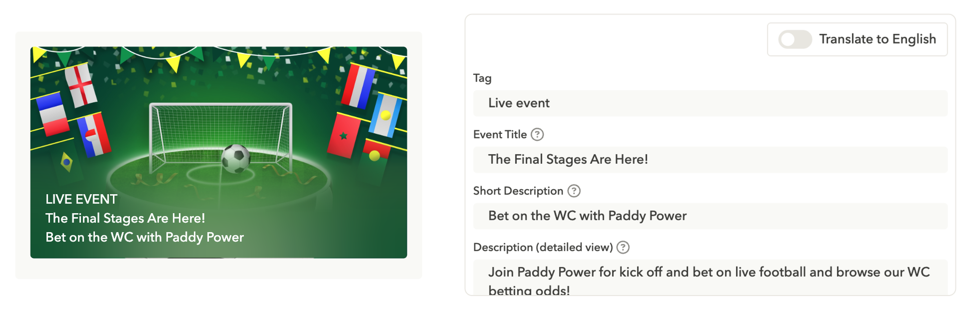 Examples of in-app events for the World Cup can be found through AppTweak.