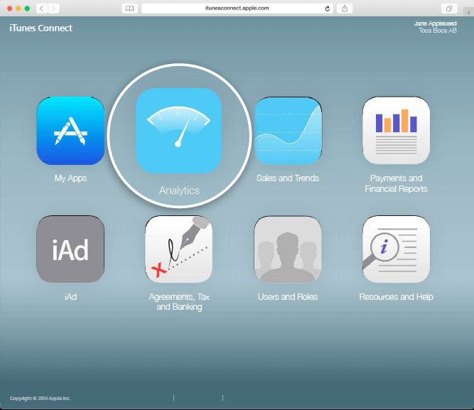 iTunes Connect 控制面板