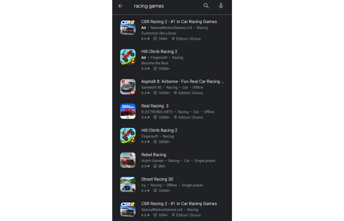 google play tags now show in the search results google play tags now show in the search results