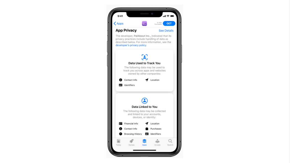 Apple 在上次 WWDC 活动期间公布了应用商店产品页面上的新隐私部分