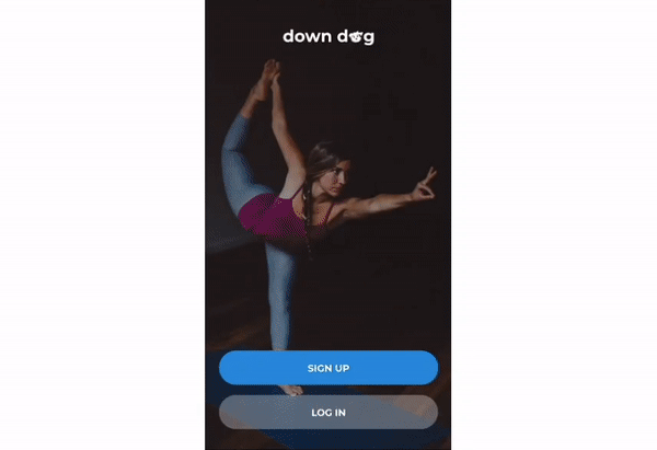 Down Dog 的用户引导促进了个性化。 Down Dog 的用户引导促进了个性化。