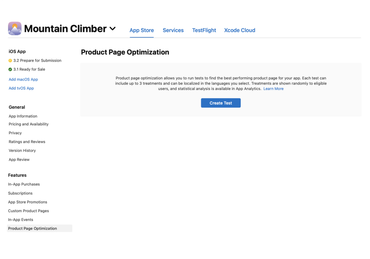 Product page optimization on the App Store