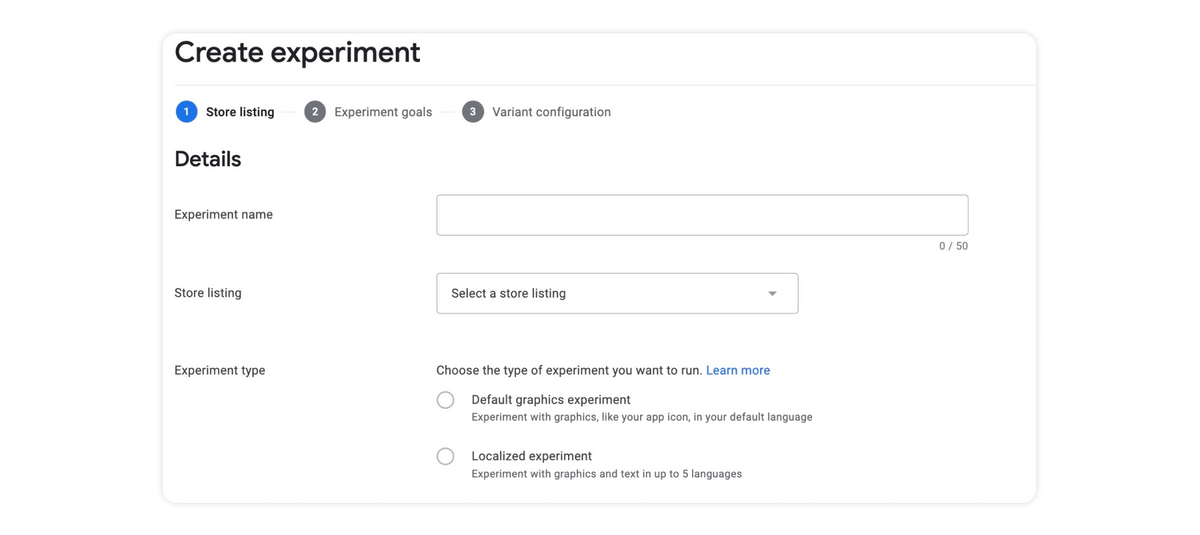 Google Play Store Listing Experiments